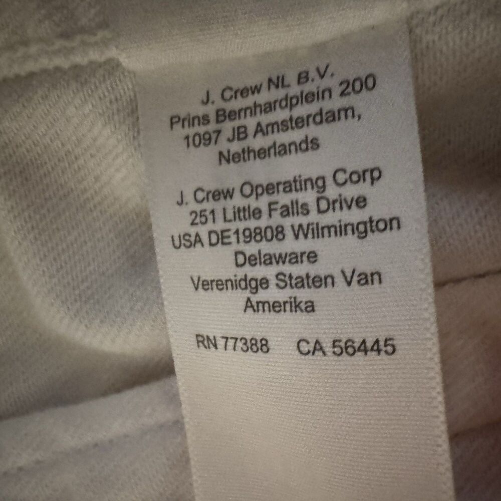 J Crew Women’s White Cropped Denim Classic Trucker Jacket Size M - Picture 14 of 16